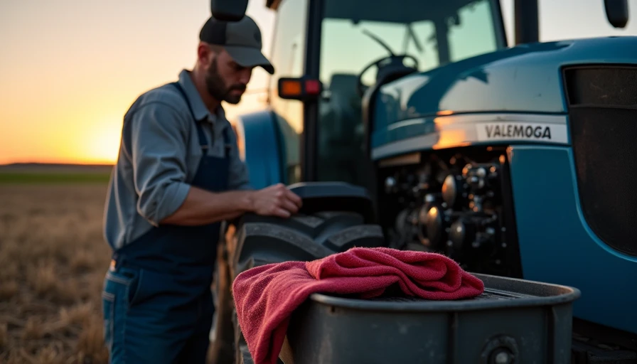 Illustration for tractor maintenance