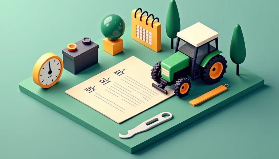 Visual context for tractor preventive maintenance checklist