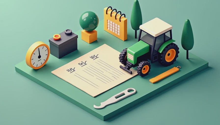 Visual context for tractor preventive maintenance checklist