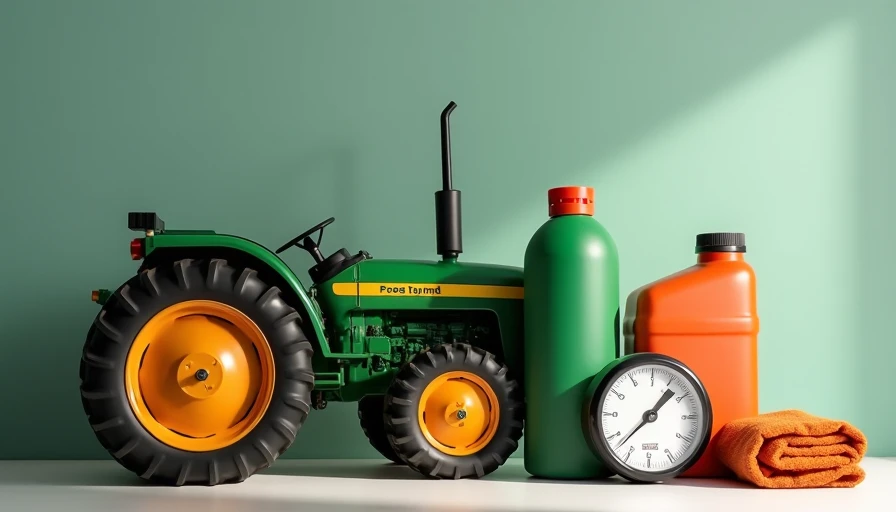 Illustration for winter tractor storage maintenance