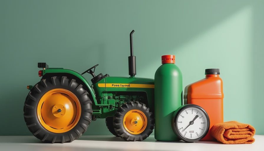 Illustration for winter tractor storage maintenance
