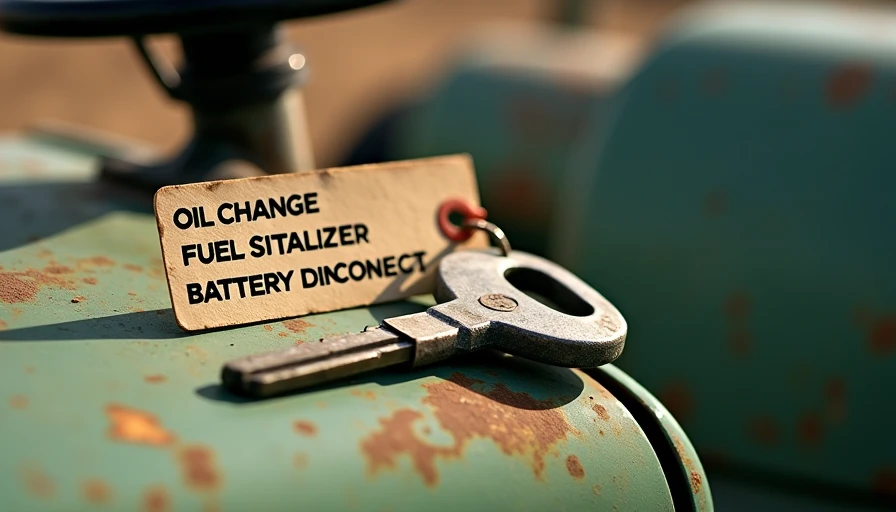 Visual context for winter tractor storage maintenance
