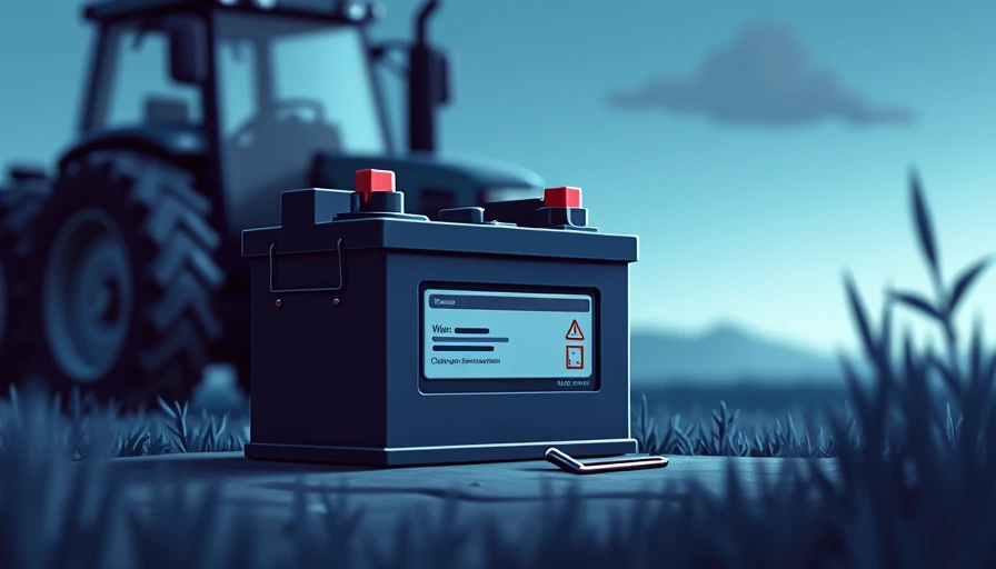 Visual context for tractor battery maintenance tips