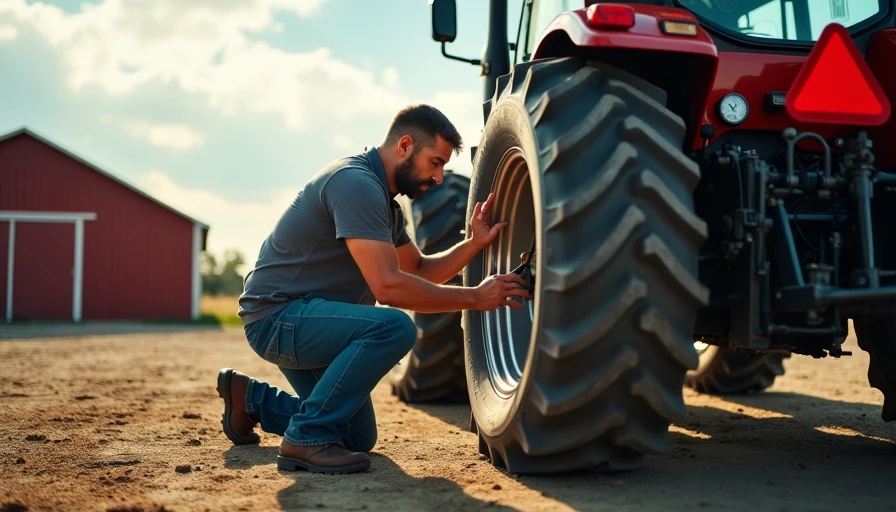 Illustration for tractor tire pressure and care