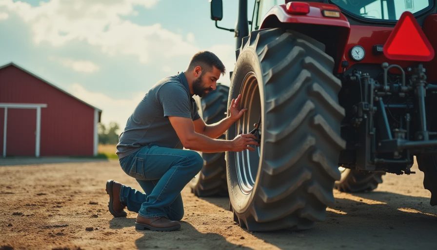 Illustration for tractor tire pressure and care