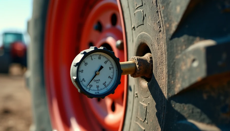 Visual context for tractor tire pressure and care