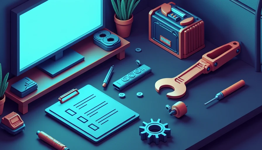 Illustration for agricultural equipment maintenance