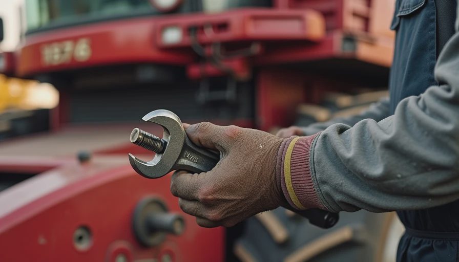 Illustration for how to maintain a combine harvester