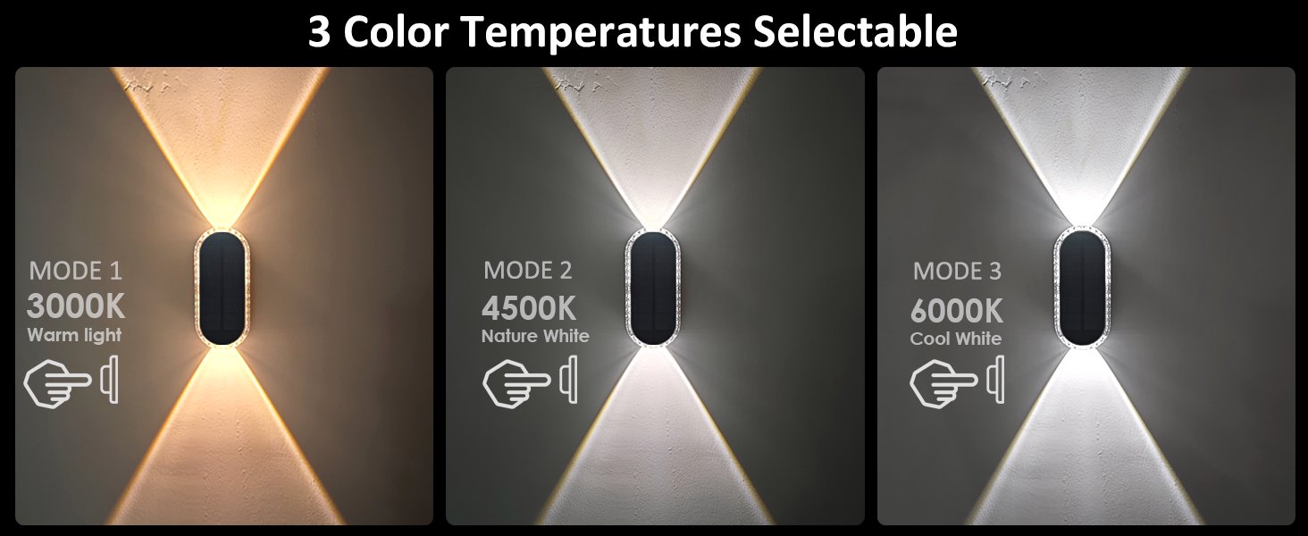 The solar fence lights is equipped with three color temperature options (3000K/4500K/6000K) to cater to various lighting scenarios.