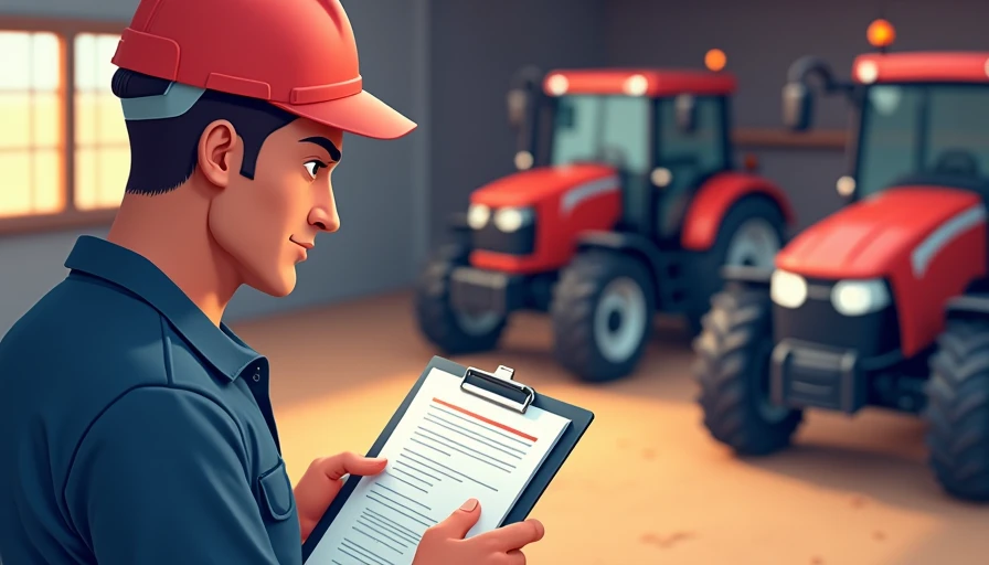 Visual context for farm equipment storage off-season