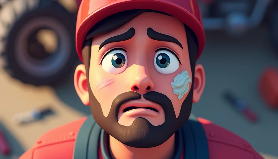 Illustration for first aid for mechanics workshop