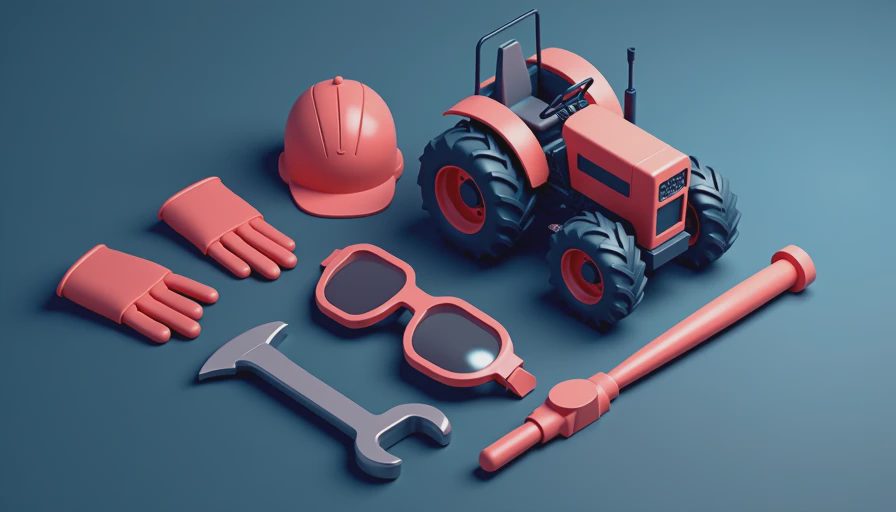 Visual context for ppe for tractor maintenance
