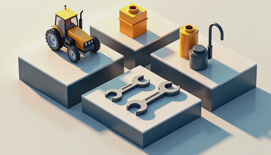 Illustration for maintenance of farm equipment